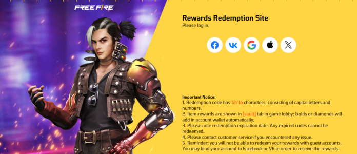 Garena Free Fire Max Redeem Codes